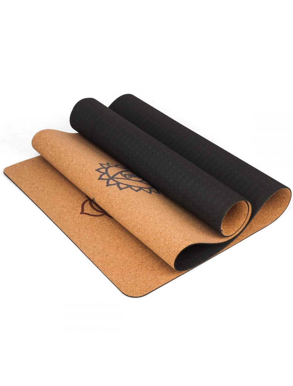 Premium Cork Natural Rubber Skid Proof Yoga Mat