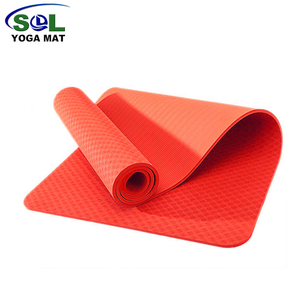 SOL manufacturer GYM rubber Anti-slip eco friendly hot high quality TPE yoga mat