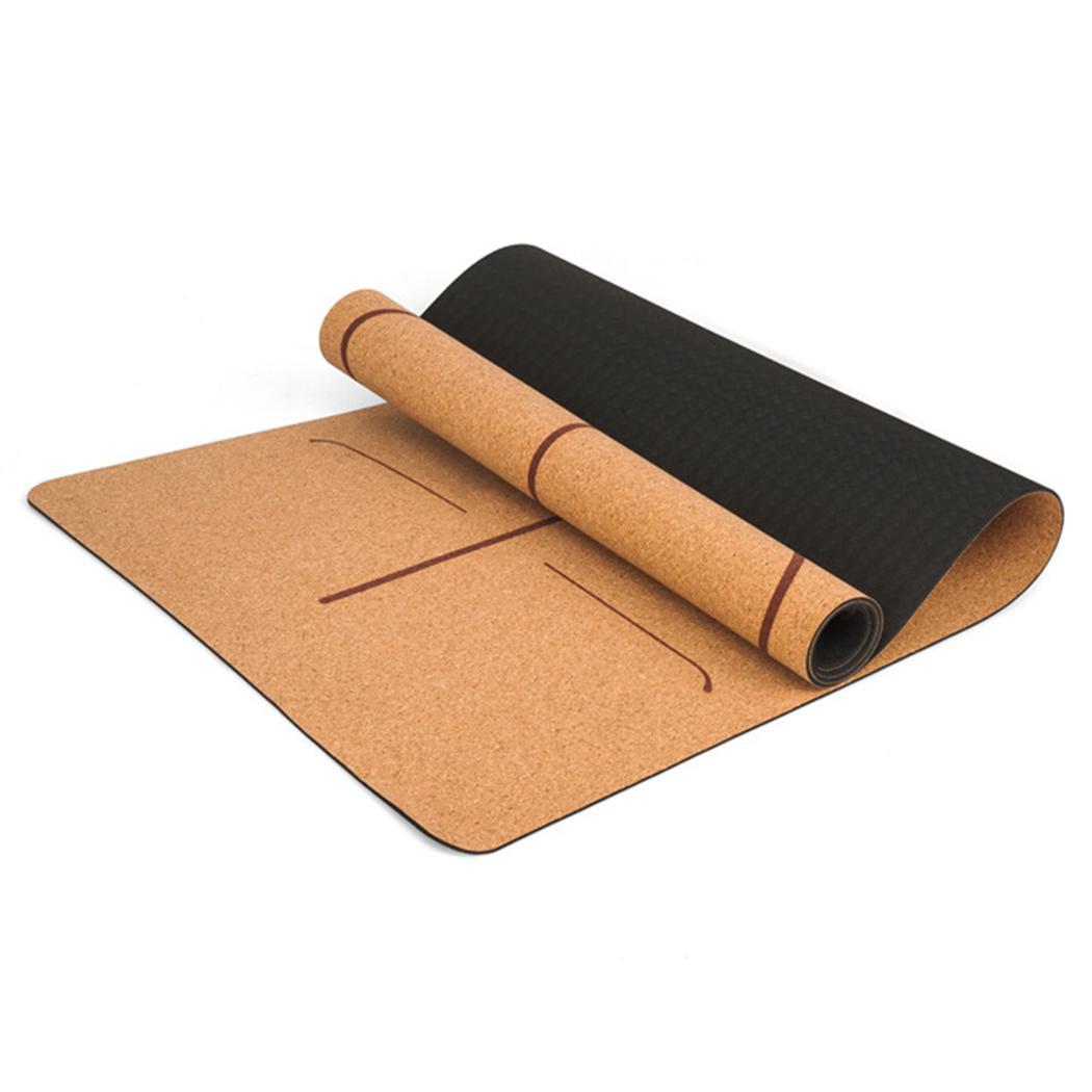 Luxury Hot Yoga Wooden Natural Rubber Cork Yoga Mat