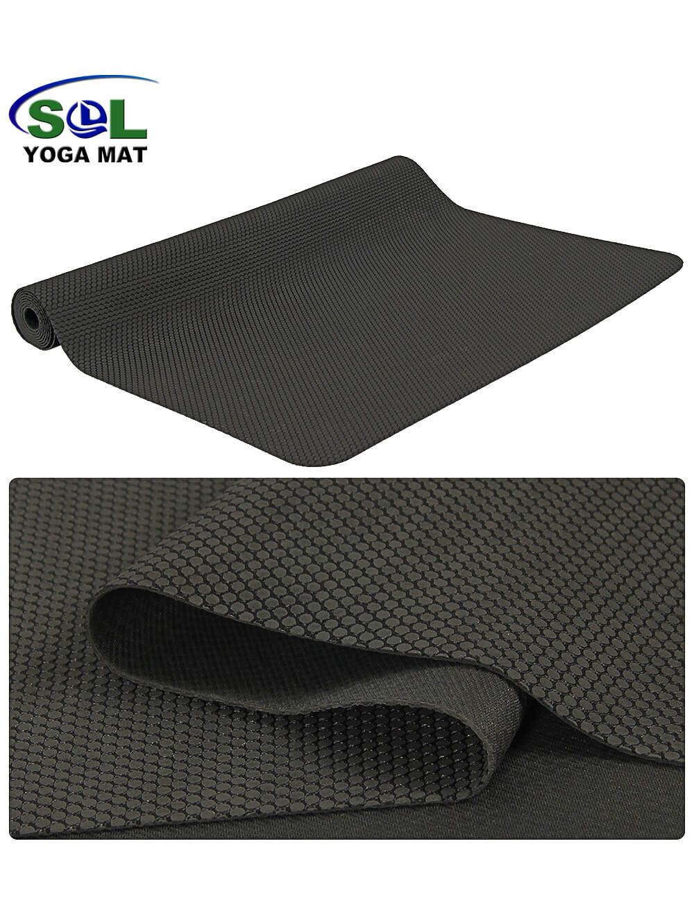 5mm Grid layer bottom 100% rubber yoga mat