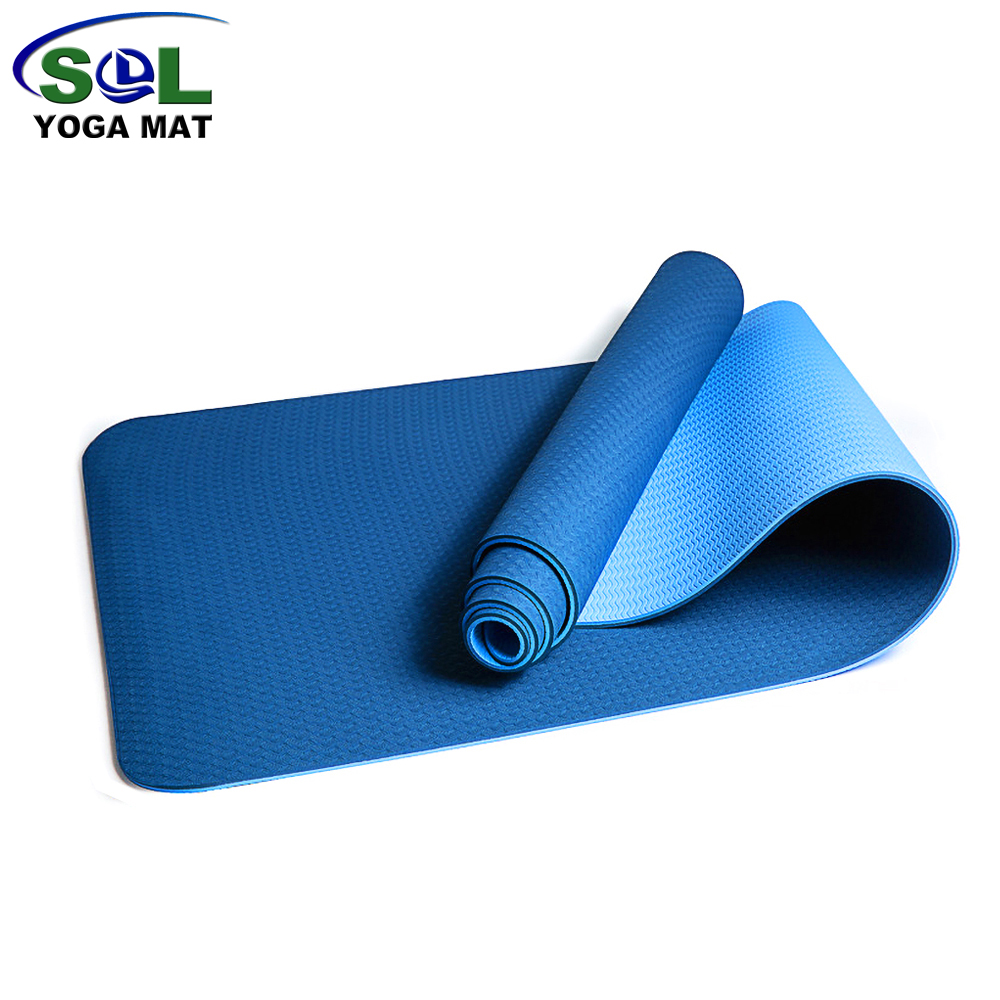 SOL Wholesale GYM rubber Anti-slip eco friendly material TPE yoga mat
