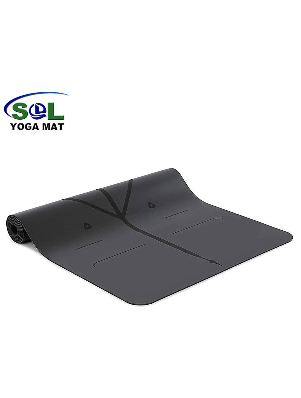 Natural Rubber Yoga Mat PU Surface with Position Line