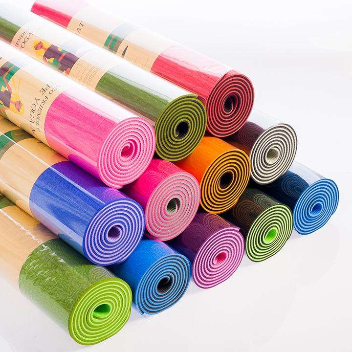 Promotion Wholesale Stock Soft Eco Lightweight TPE Material Yoga Mat 